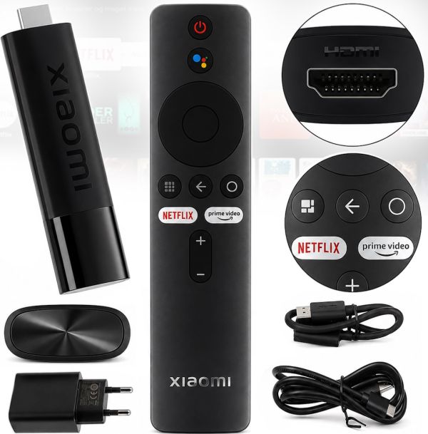 Цифровая ТВ приставка Xiaomi Mi TV Stick MDZ-27-AA 4K Global 2GB/8GB, Медиаплеер Android 11, Смарт приставка для телевизора с пультом ДУ Черная