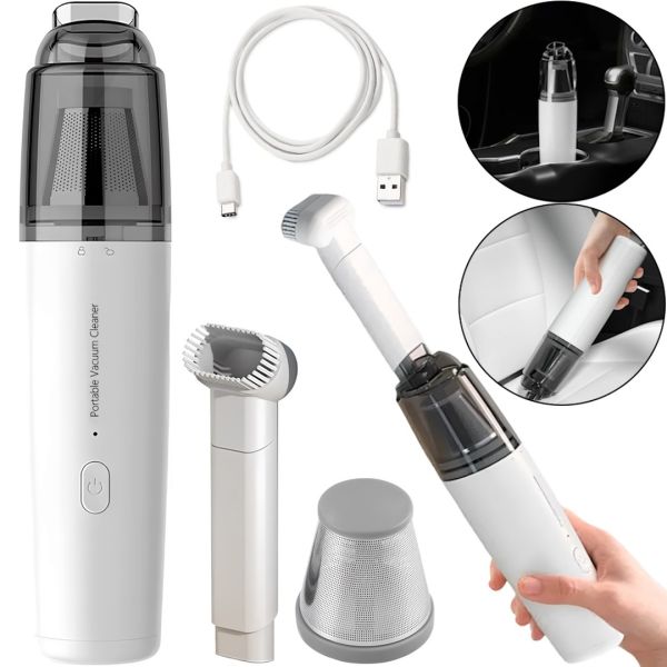 Беспроводной автомобильный мини пылесос Xiaomi Mijia Portable Handhed Vacuum Cleaner 100W аккумуляторный ручной автопылесос с насадкой для авто