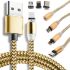 Magnetic Charging for Hoco X-Cable Magnetic Phone 3 in 1 Round USB Cable micro lightning type-c 1M Cord with LED Backlight M3 for Android IOS