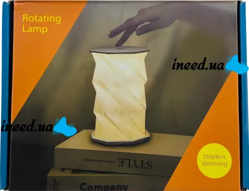 Настольный складной ночник Rotating Lamp XZ-06 аккумуляторный раскладной светильник, бумажная лампа трансформер с сенсорным управлением от USB