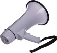 Hand-held megaphone horn HW-20B 30W range 300m large speaker on a belt with a remote microphone and voice recording function on a HW20B battery