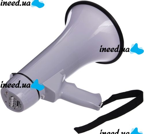 Hand-held megaphone horn HW-20B 30W range 300m large speaker on a belt with a remote microphone and voice recording function on a HW20B battery