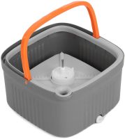 Комплект швабра з відром для миття підлог Mop with bucket K10 телескопічна швабра з самовіджимом і двома насадками з мікрофібри для прибирання MAG-722