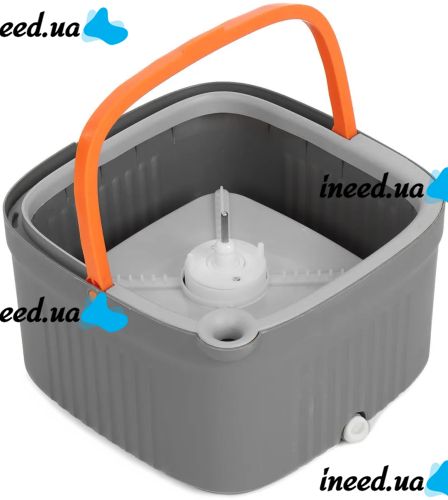 Комплект швабра з відром для миття підлог Mop with bucket K10 телескопічна швабра з самовіджимом і двома насадками з мікрофібри для прибирання MAG-722