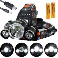 Bailong RJ-3000 T6 3 Led Bailong RJ-3000 T6 3 in 1 LED Triple Cordless RJ3000 Head Mounted Flashlight