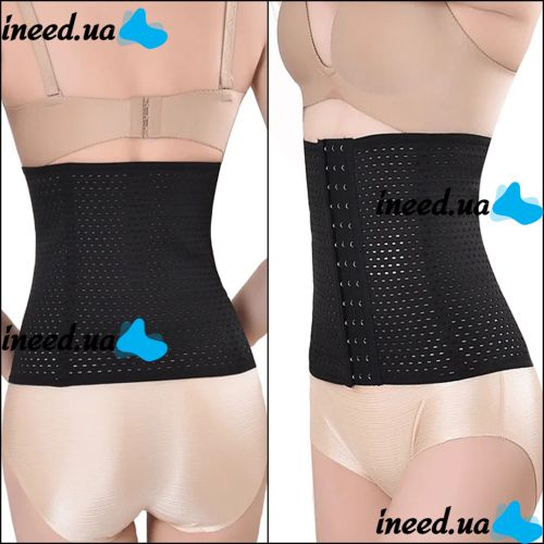 Стягуючий корсет Красива Талія для схуднення Abdomen Waistband коригувальний, моделюючий жіночий пояс для корекції талії під одяг Чорний
