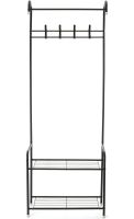 Напольная вешалка для одежды Corridor Rack 170Х35 см передвижная вертикальная стойка для хранения вещей с полками для обуви, стойка-вешалка в коридор