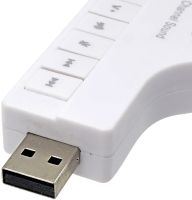 External USB 8.1 Piano Sound Card External Sound Adapter for Laptop and PC Computer, USB Audio Card with Control Buttons 8.3x4.3 cm
