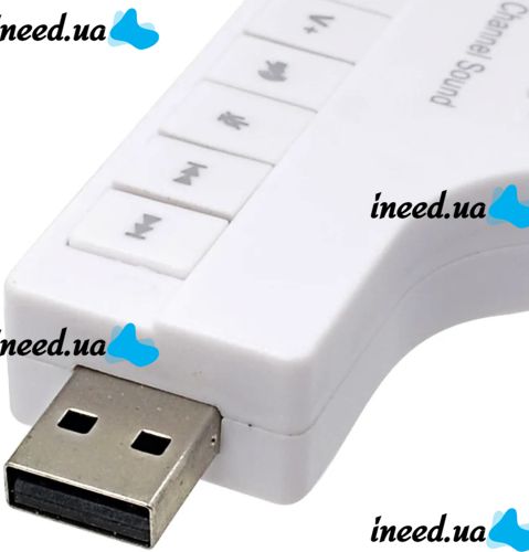 External USB 8.1 Piano Sound Card External Sound Adapter for Laptop and PC Computer, USB Audio Card with Control Buttons 8.3x4.3 cm