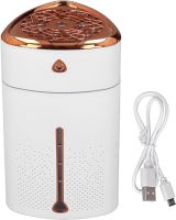 Ультразвуковой увлажнитель воздуха ночник Happy Home Heavy Fog Humidifier с RGB подсветкой 1000мл, Аромадиффузор мини диффузор от USB Бело-золотой