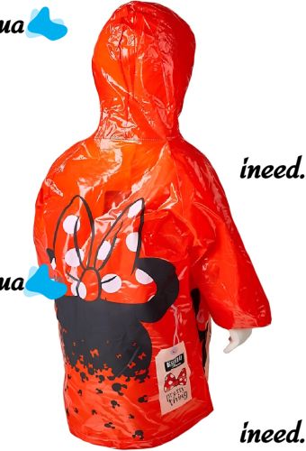 Children's Raincoat Disney Minnie Mouse Windproof Raincoat Raincoat with Long Sleeves and a bag to protect against wind and rain for Children Minnie Mouse
