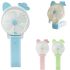Folding Rechargeable Mini Fan Cartoon Cat Cartoon with Ears , Handheld Portable USB Fan with Folding Handle on Battery