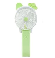 Folding Rechargeable Mini Fan Cartoon Cat Cartoon with Ears , Handheld Portable USB Fan with Folding Handle on Battery