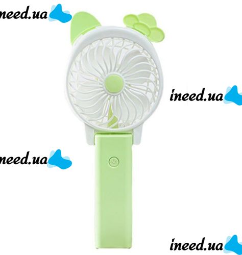 Folding Rechargeable Mini Fan Cartoon Cat Cartoon with Ears , Handheld Portable USB Fan with Folding Handle on Battery