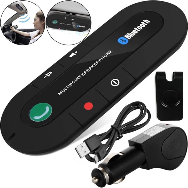 Автомобильный беспроводной динамик Julo HB 505-BT Hands Free Bluetooth микрофон с громкоговорителем MP3 AUX спикерфон с зарядным для телефона USB