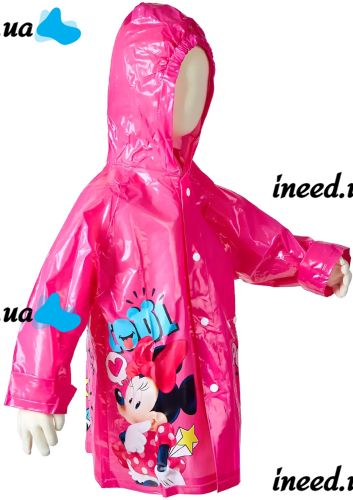 Children's Raincoat Disney Minnie Mouse Windproof Raincoat Raincoat with Long Sleeves and a bag to protect against wind and rain for Children Minnie Mouse