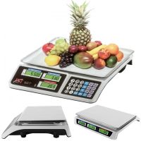 Торговые электронные весы Smart DT-809 24х35 см нагрузка до 50 кг, Аккумуляторные настольные весы для торговли со счетчиком цены и калькулятором