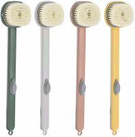 Massage brush Body brush CS96T with a long handle for a shower with a detergent container, Brush LY-588 36 cm with a dispenser for back and body massage