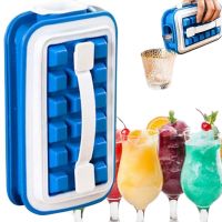 Герметична силіконова форма для льоду з кришкою на 18 клітинок Fill + Carry Without Spilla, Контейнер ледница 18 кубиків, Ледница для заморозки води