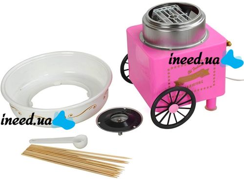 Аппарат для приготовления сладкой ваты Cotton Candy Make NJ-228 Розовый автоматическое устройство мини-машина для сахарной ваты в домашних условиях