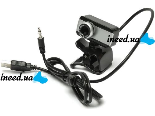 Провідна веб камера з мікрофоном Digital HD Camera RD517 640х480 універсальна зовнішня USB веб-камера на прищіпці для ПК комп'ютера і ноутбука Чорна