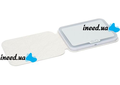 Настільне сенсорне дзеркало планшет для макіяжу Cosmetic Mirror акумуляторне косметичне дорожнє в чохлі зі світлодіодним підсвічуванням на підставці