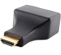 Одноканальний пасивний подвійний перехідник Подовжувач HDMI сигналу-2xRJ45 адаптер Voltronic по UTP кабелю по двом крученим парам до 30м 1080p Чорний