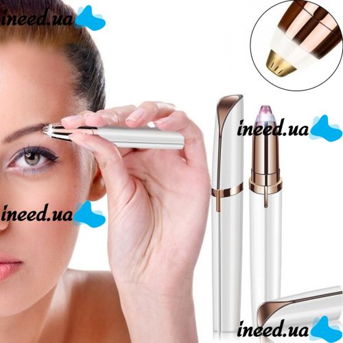 Жіночий епілятор для брів Finishing Touch Flawless Brows, портативний тример Електробритва для видалення волосся на батарейках Білий
