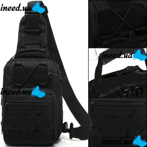 6L Tactical Crossbody Bag A74 Black Single-strap Waterproof Men's Military Chest Bag Army Chest Banana Backpack 