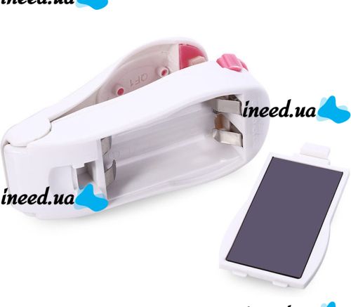 Ручной мини запайщик пакетов Type Mini Sealing 10x4 см, запаиватель упаковщик для хранения продуктов и вещей в полиэтиленовых пакетах на батарейках
