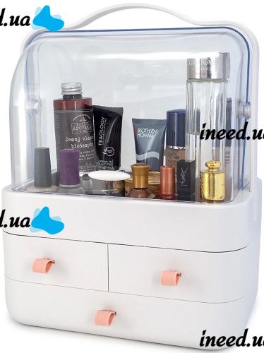 Органайзер для зберігання косметики Cosmetic Storage Box 3 LD - 304 настільна косметична поличка з висувними ящиками і ручкою для прикрас LD288