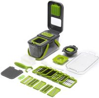 Багатофункціональна овочерізка Veggie slicer MA-8 22 в 1 кухонна терка подрібнювач слайсер для нарізки овочів і фруктів з насадками і контейнером