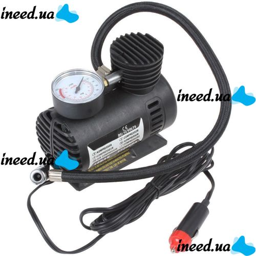 Электрический автомобильный компрессор 300 PSI 10-12Amp 25л Ji030 воздушный насос для автомобиля, Автокомпрессор для подкачки колес машины Черный
