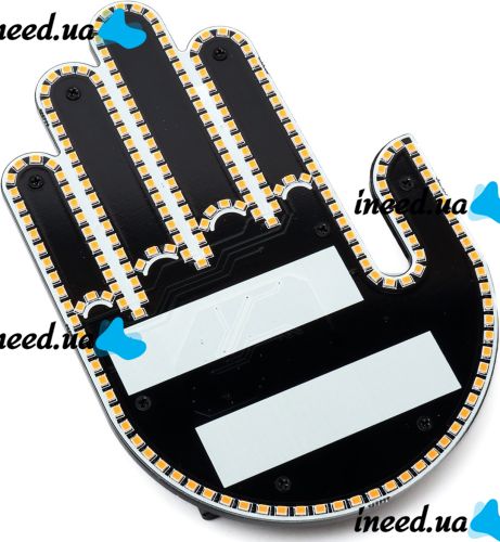 LED Hand Fun Gesture Hand LED-palm with Velcro gestures with backlight, car sign on the rear window in the car interior with remote control