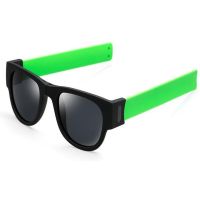 Гнучкі сонцезахисні окуляри браслет Clix Out Sunglasses для чоловіків і жінок, спортивні окуляри-браслет трансформер з гнучкими дужками, зелені
