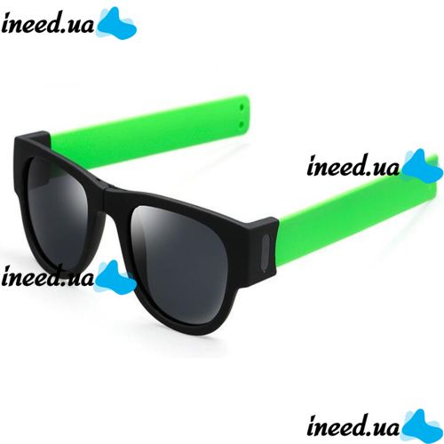 Гнучкі сонцезахисні окуляри браслет Clix Out Sunglasses для чоловіків і жінок, спортивні окуляри-браслет трансформер з гнучкими дужками, зелені