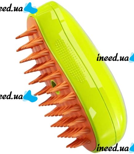 Електрична парова щітка Pet Brush SBC-1 для вичісування шерсті кішок і собак, гребінець розпилювач з зволоженням для догляду за домашніми тваринами