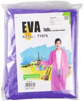 Reusable Raincoat with Hood EVA Raincoat TY876 120 cm Universal Windproof Button-down Raincoat with Long Sleeves from Rain and Wind AND-74