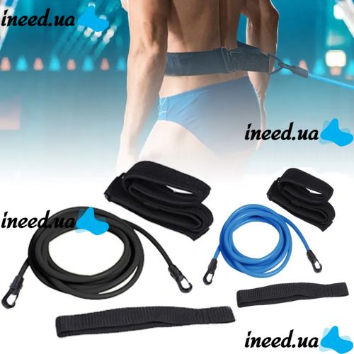 Регульований поясний ремінь для тренувань плавання Swimming Training Belt в басейні, Тренувальні гумки для навчання плаванню дорослих і дітей