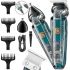 Cordless VGR V-949 cordless men's beard trimmer with interchangeable nose and ear trimmers USB