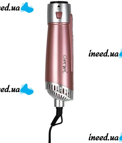 Gemei GM-4831 7 in 1 styling multistyler hair dryer brush with attachments 2200W flat iron curling tongs Gemmy for drying, curling, straightening and volumizing hair Pink