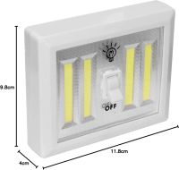 Настенный светильник Light Switch HY-604 беспроводной выключатель с тумблером COB, светодиодный LED ночник с включателем на батарейках для шкафа
