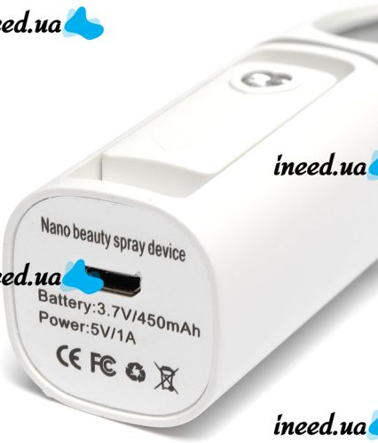 Зволожувач для шкіри обличчя Nano Mist Sprayer RK-L6 портативний Нано-розпилювач з підсвічуванням, спрей розпилювач з резервуаром для води 30 мл USB