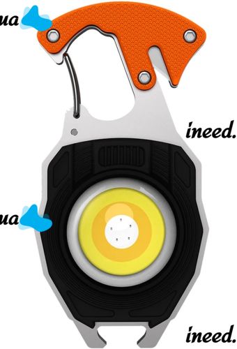 Світлодіодний ліхтарик брелок для ключів з підпалом Keychain Light W5147 ручний мультитул, міні світильник з прикурювачем, викруткою і карабіном USB