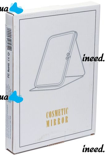 Настільне сенсорне дзеркало планшет для макіяжу Cosmetic Mirror акумуляторне косметичне дорожнє в чохлі зі світлодіодним підсвічуванням на підставці
