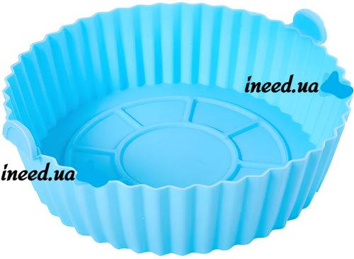 Silicone baking dish Food Grade Silica 880-2 universal round mold with handles 16 cm tray for frying and baking in a deep fryer