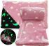 Дитячий світиться плед Magic Blanket місяць і зірки Рожевий 150х200 см плюшеве світиться покривало день-ніч, люмінесцентне покривало-плед