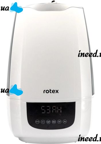 Ультразвуковой увлажнитель воздуха Rotex RHF-600-W на 6 л 35 кв.м очиститель ионизатор с LED дисплеем и фильтром очистки воды 30W от сети Белый