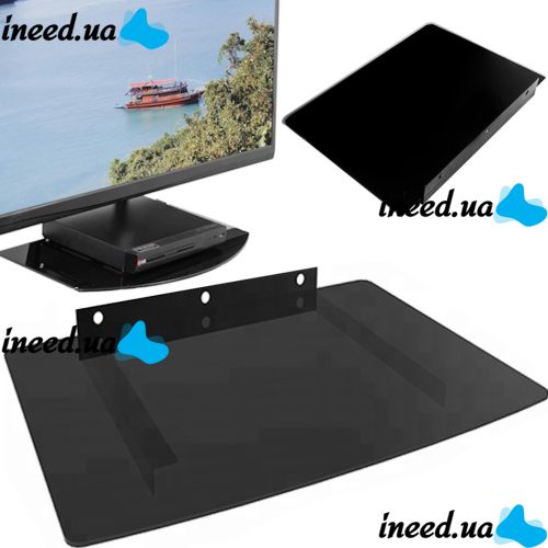 Universal Wall Mount Bracket for TV Tuner Opera DVD-17P up to 8 kg, Hinged Holder Shelf Mount for T2 on the wall 36x25x3 cm for TV