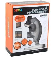 Детский микроскоп Scientific Microscope XD168 с зумом 400х для научных исследований Лаборатория с увеличением и набором для исследования HA-156